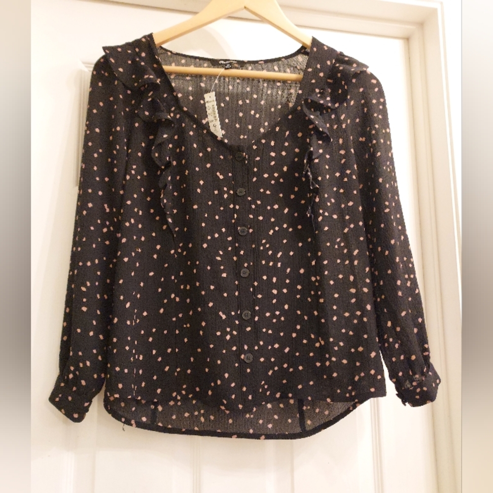 NWT Madewell ruffle top, XS